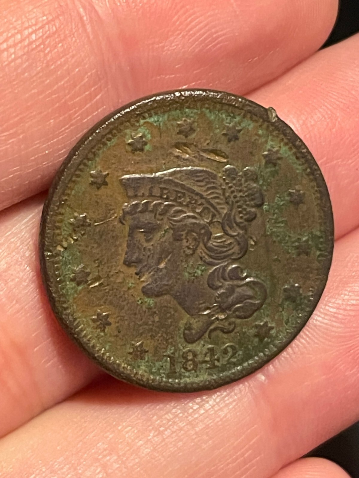 1842 Braided Hair Large Cent Penny- Large Date- XF Details 1842 Braided Hair Large Cent Penny- Large Date- XF Details