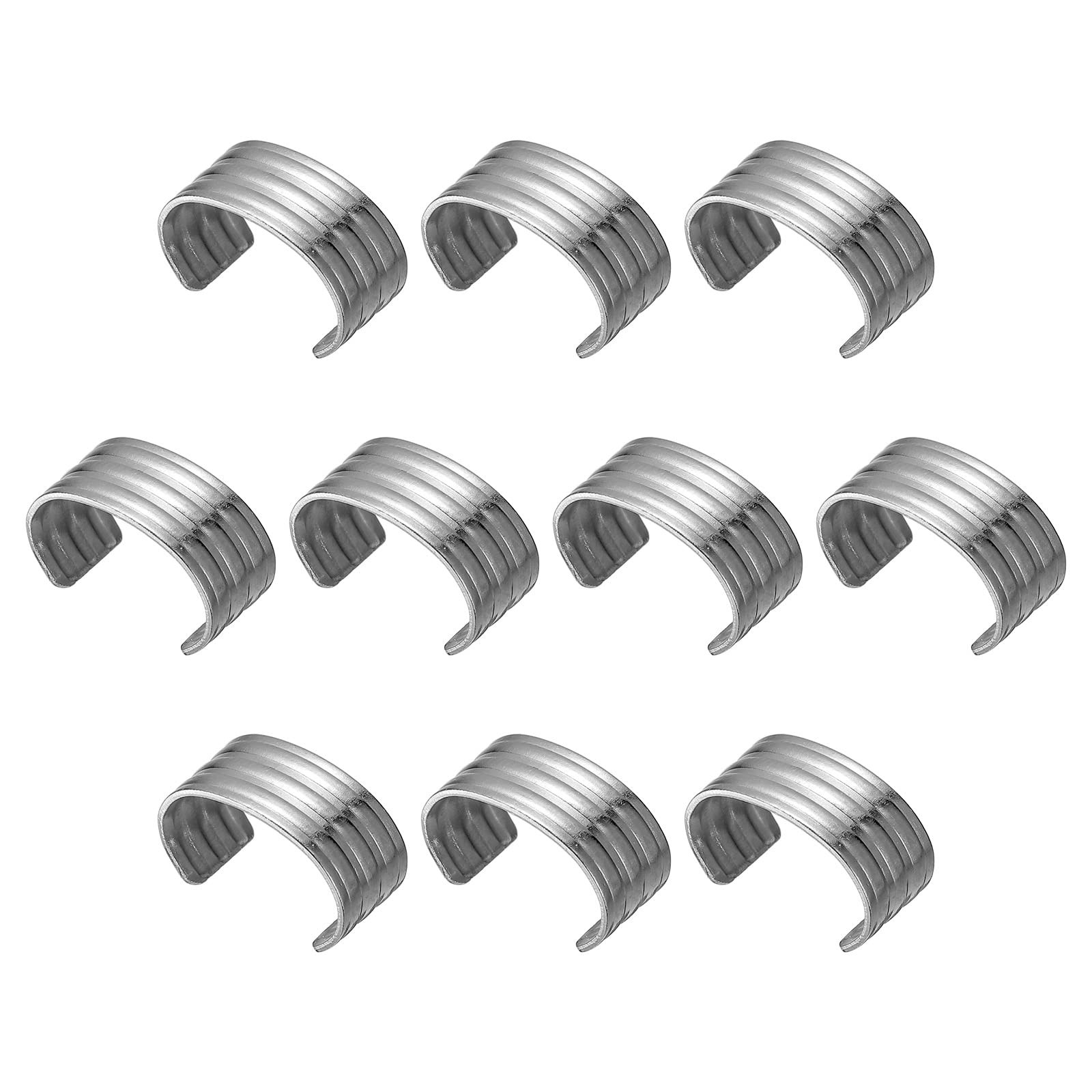 uxcell Leather Rope Clip, 50Pcs Cylindrical Crimping Cord 6x13mm, Silver Tone uxcell Leather Rope Clip, 50Pcs Cylindrical Crimping Cord 6x13mm, Silver Tone