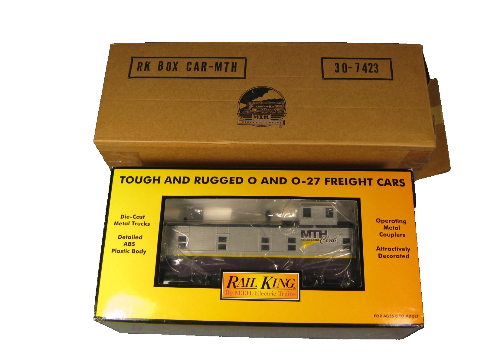 Lot of 2 New MTH Club Rail King 027 Fright Cars RRC-2002 & 30-7423