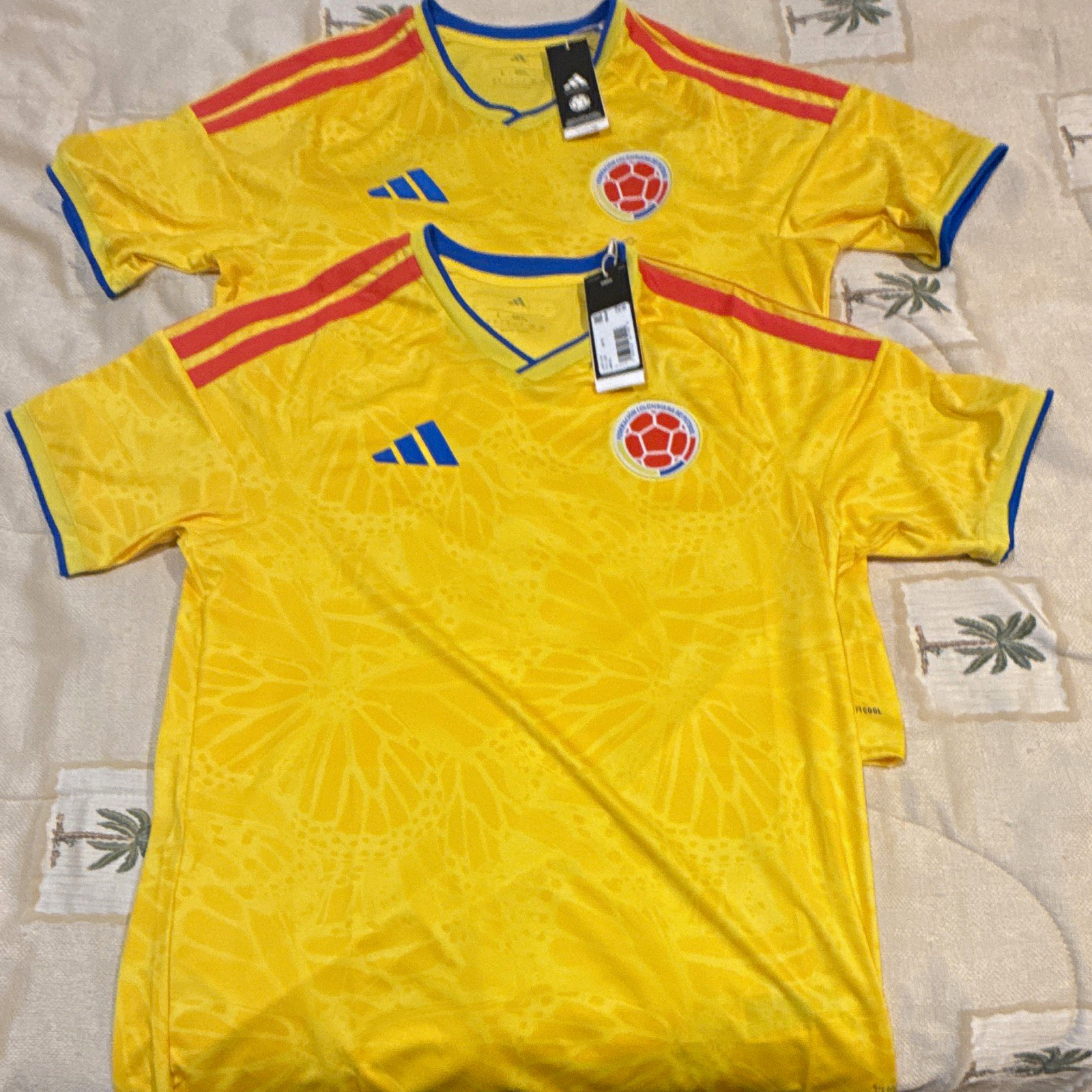 adidas Colombia National Team Soccer Jersey Yellow/Blue/Red Men’s L Licensed
