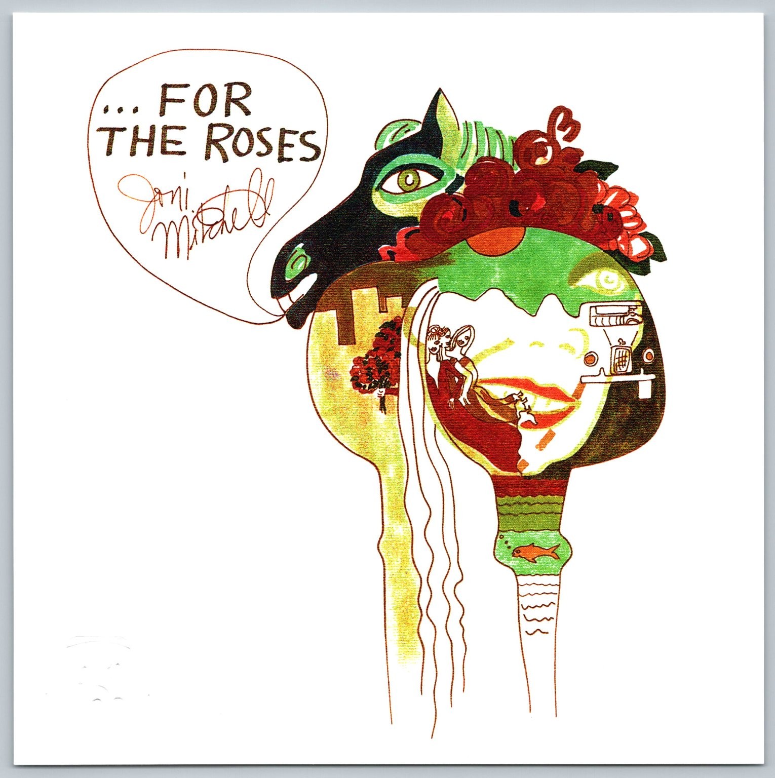 Joni Mitchell For the Roses Album Art Print Collectible JMA Joni Mitchell For the Roses Album Art Print Collectible JMA