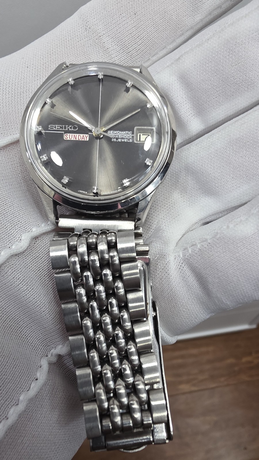 Vintage Seiko 6206-8010 Seikomatic Weekdater Diashock 26J Serviced  Stainless
