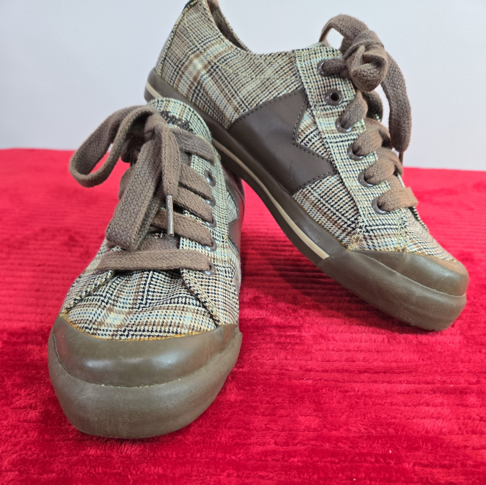 Macbeth Eliot Plaid Sneakers Shoes Vintage Chocolate Brown Macbeth Eliot Plaid Sneakers Shoes Vintage Chocolate Brown