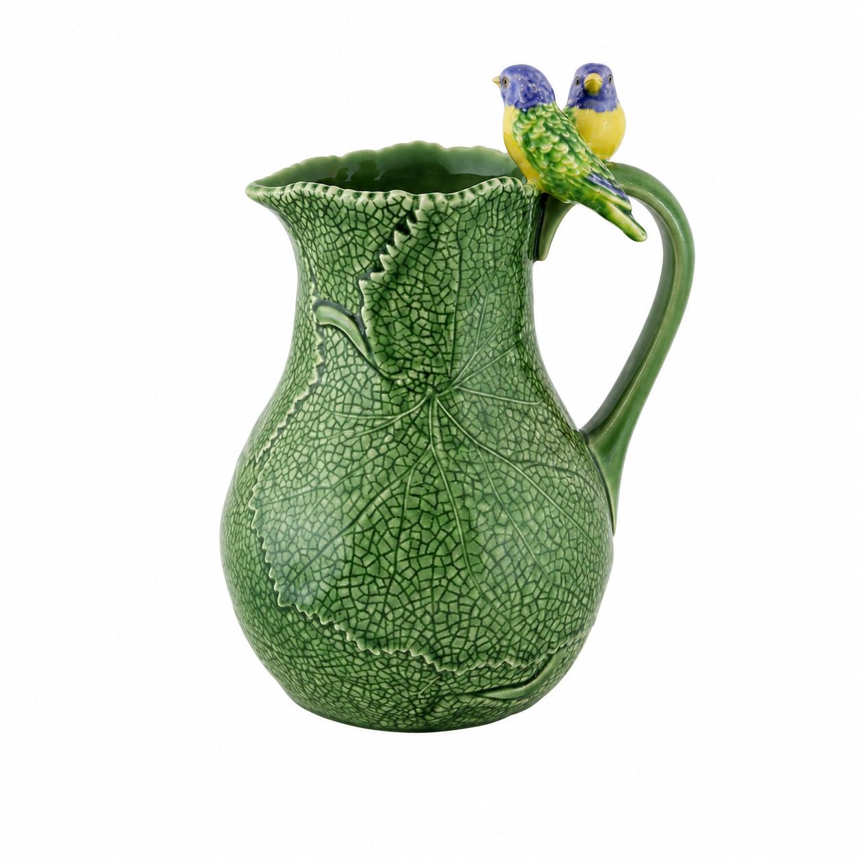 Bordallo Pinheiro Cinerária Pitcher with Birds