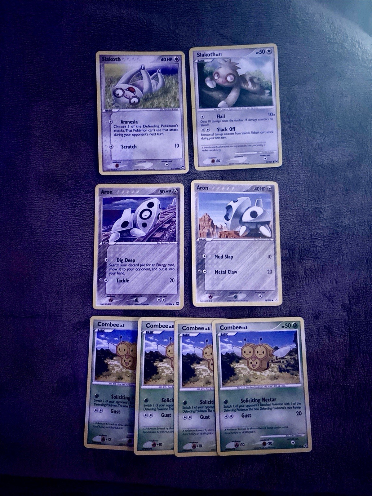 96-07 Variant Pokémon Doubles Slakoth 2x Aron 2x Combee 4x - Near Mint Collect 96-07 Variant Pokémon Doubles Slakoth 2x Aron 2x Combee 4x - Near Mint Collect
