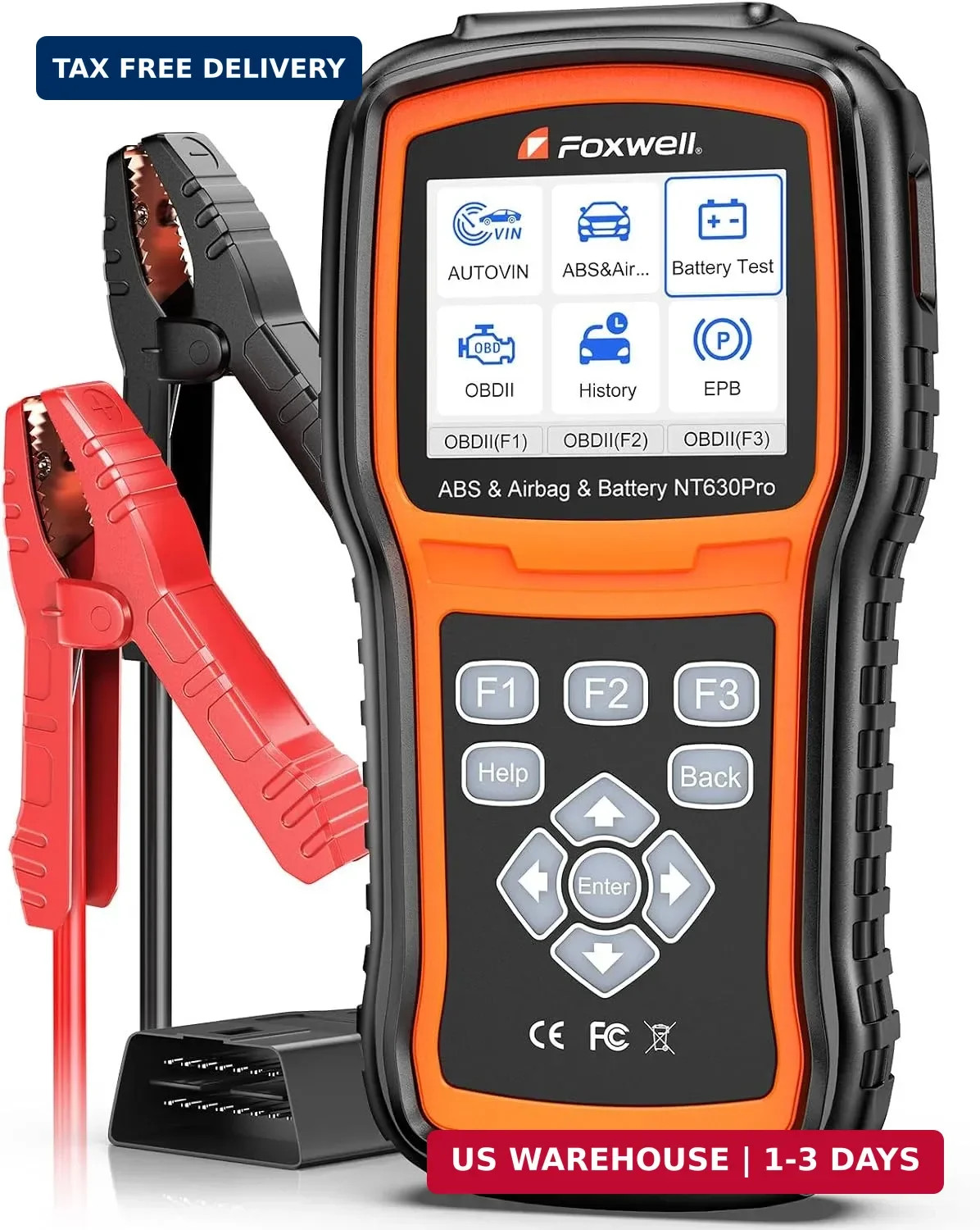 NT630 Pro 2-in-1 OBD2 Scanner, ABS/SRS & Battery Tester, 5 Resets | ABS NT630 Pro 2-in-1 OBD2 Scanner, ABS/SRS & Battery Tester, 5 Resets | ABS