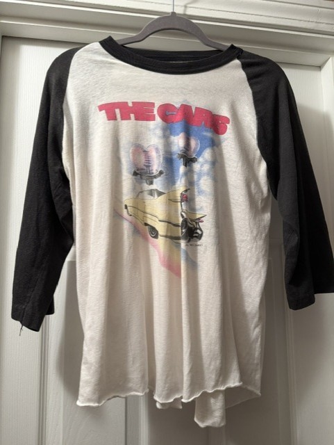 Vintage 1984 The Cars Heartbeat City Tour T Shirt XL Raglan 3/4 Sleeve USA