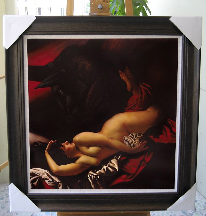 Hand Painted Oil Painting art female Nude Cow On Canvas Wall Art Decor 30\