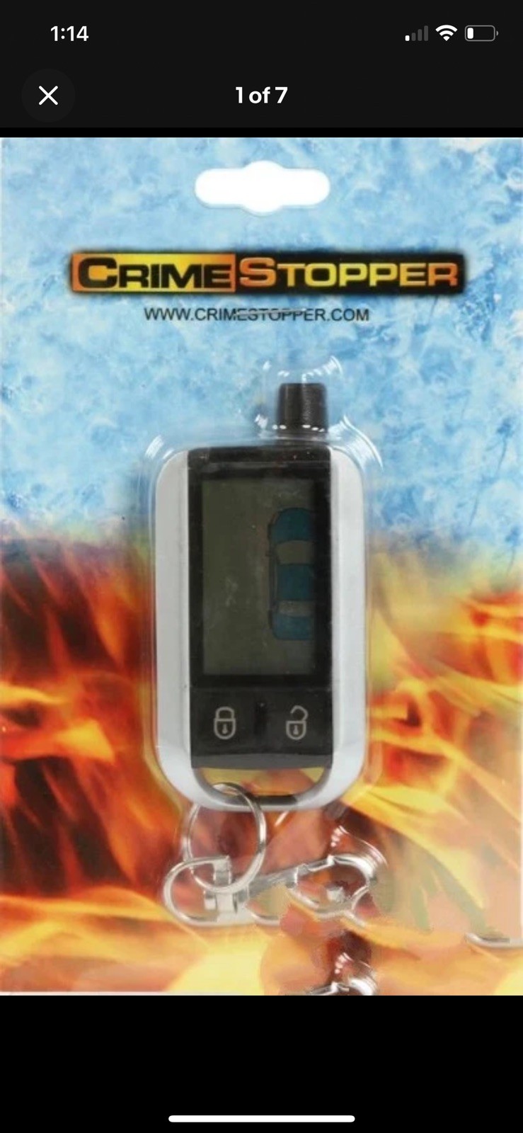 Crimestopper SPLCD 52 2-Way Paging Replacement FM LCD Remote FOB for SP502 NEW