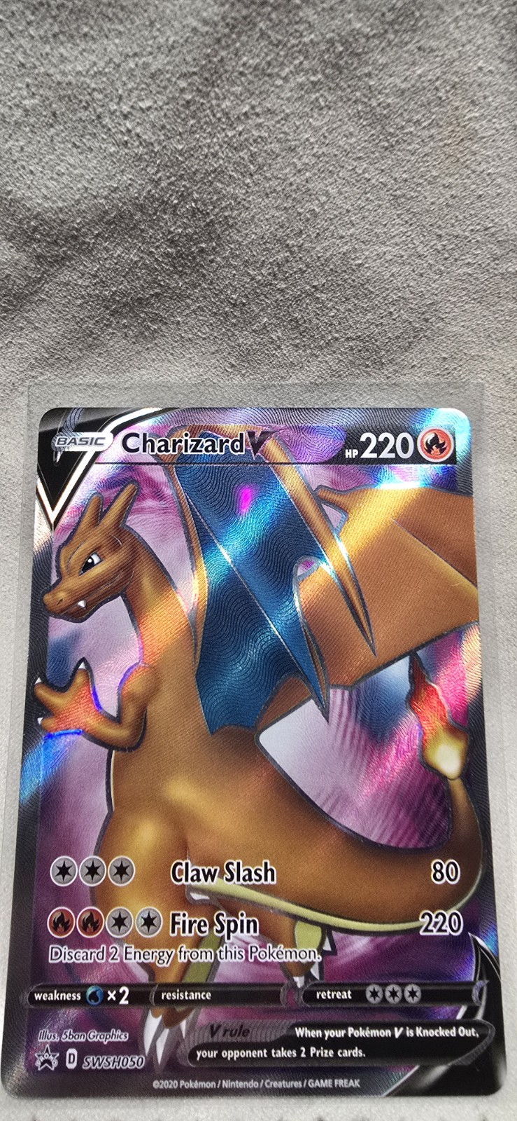 Charizard V Champion\'s Path Promo SWSH050 Pokemon NM Charizard V Champion\'s Path Promo SWSH050 Pokemon NM