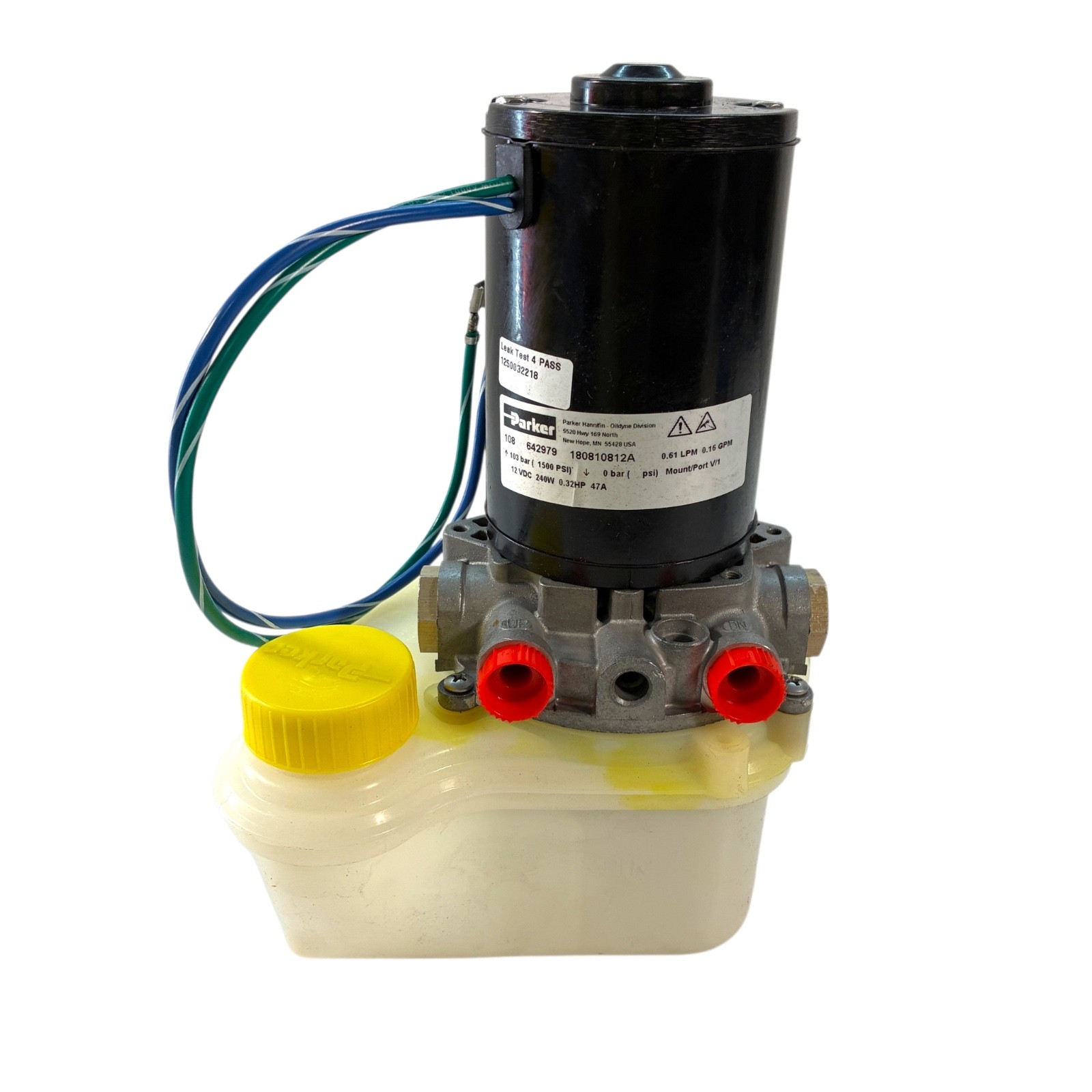 Parker Oildyne 108 Series 12V DC Hydraulic Power Unit Pump 1500 PSI 642979 Parker Oildyne 108 Series 12V DC Hydraulic Power Unit Pump 1500 PSI 642979