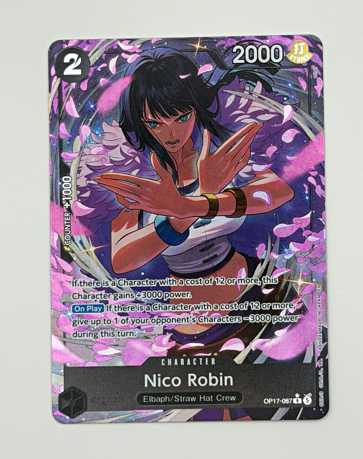 Bandai One Piece CCG Nico Robin OP17-087 Super Rare Alt Art Foil ENG