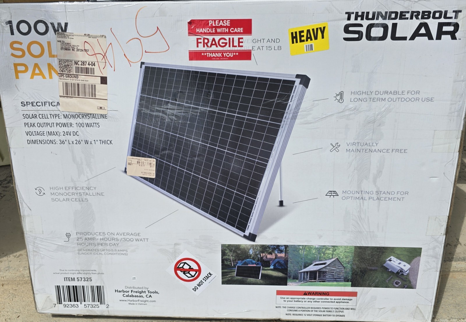Thunderbolt 100W Monocrystalline 12V DC Off-Grid Rigid Solar Panel Thunderbolt 100W Monocrystalline 12V DC Off-Grid Rigid Solar Panel