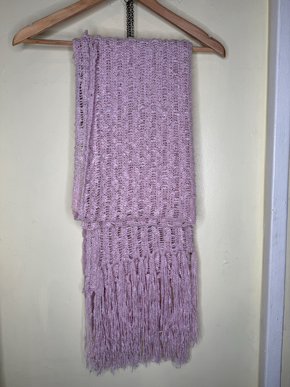 Montage Pink Scarf Vintage Y2k Long Knit