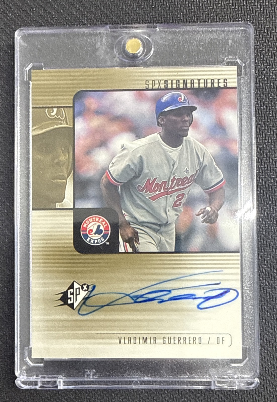 2000 SPx - Signatures Vladimir Guerrero #X-VG (AU) Blue Ink 2000 SPx - Signatures Vladimir Guerrero #X-VG (AU) Blue Ink