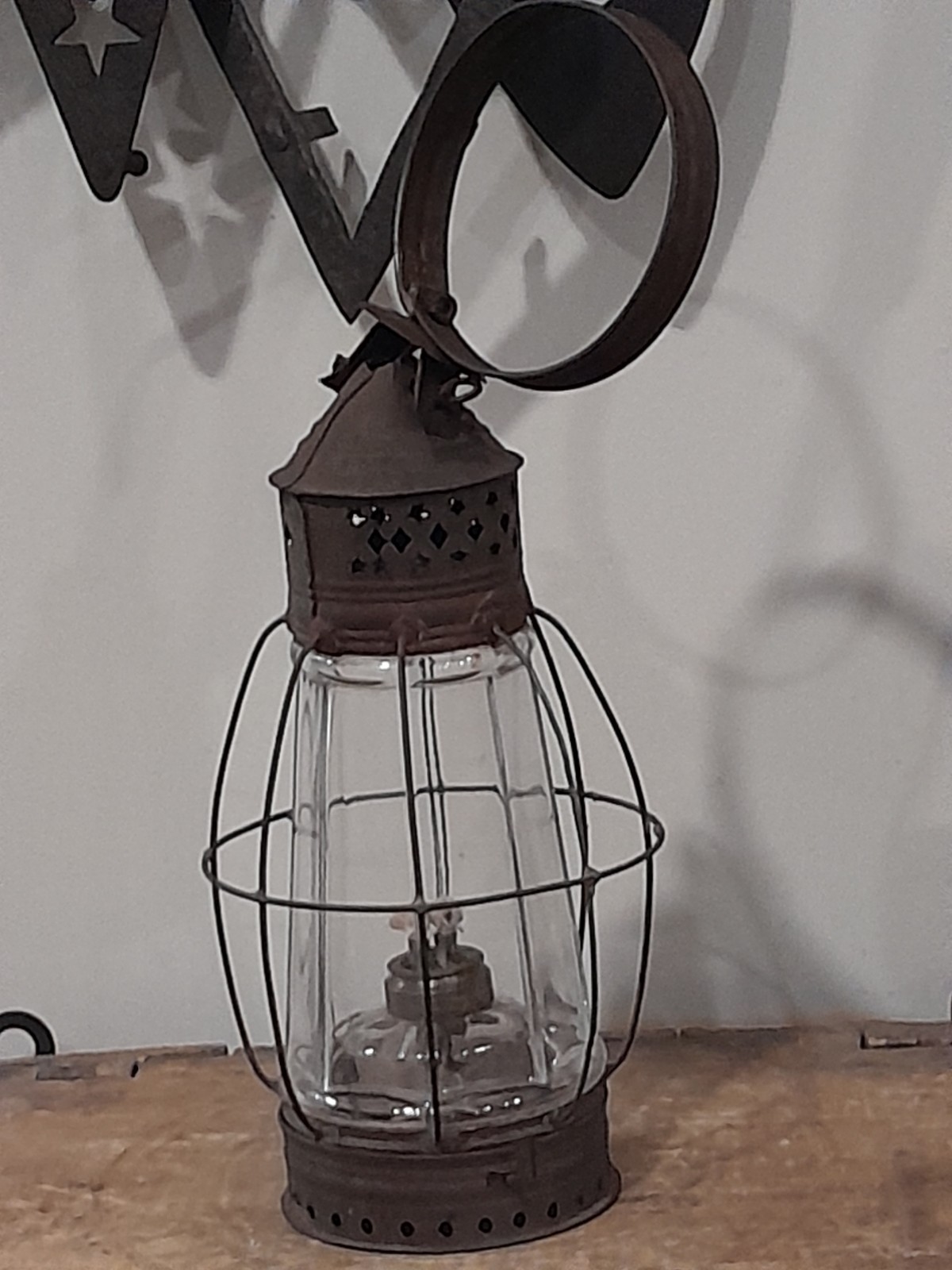 EARLY RARE  1800'S LANTERN ~ OCTAGON GLOBE~DIFFICULT TO FIND 19C LIGHTING~AAFA
