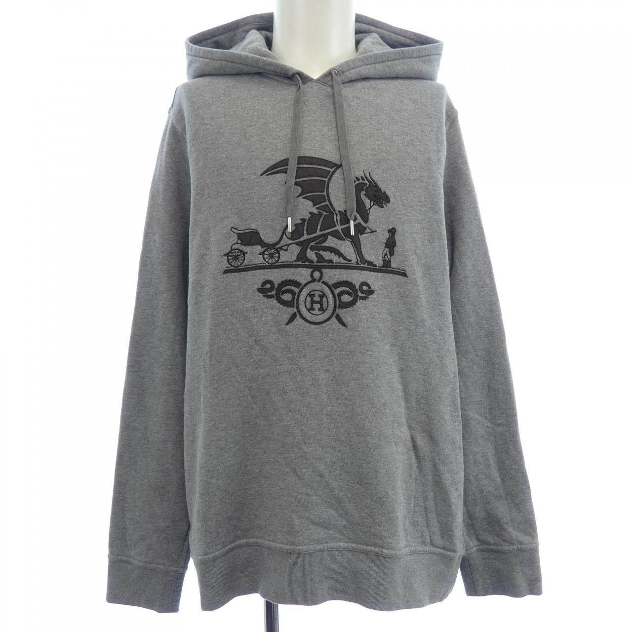 Authentic Hermès HERMES EX-LIBRIS DRAGON *92-5770 Hoodie #270-004-144-8264 Authentic Hermès HERMES EX-LIBRIS DRAGON *92-5770 Hoodie #270-004-144-8264