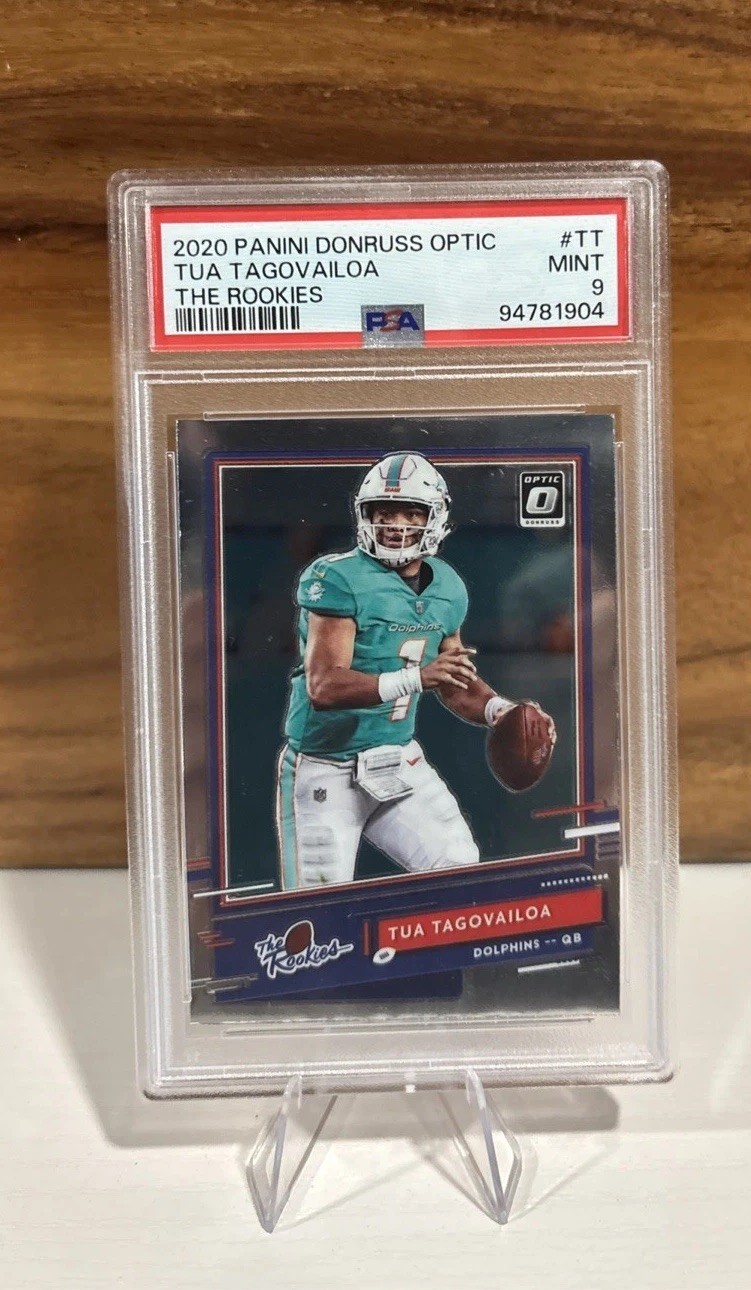 2020 Panini Donruss Optic The Rookies Tua Tagovailoa #TT PSA 10 GEM MT Rookie RC 2020 Panini Donruss Optic The Rookies Tua Tagovailoa #TT PSA 10 GEM MT Rookie RC