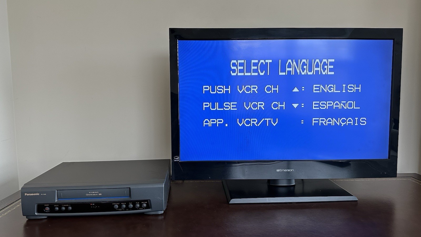 Panasonic Omnivision PV-7400 Blue Line VCR Player No Remote Tested Working