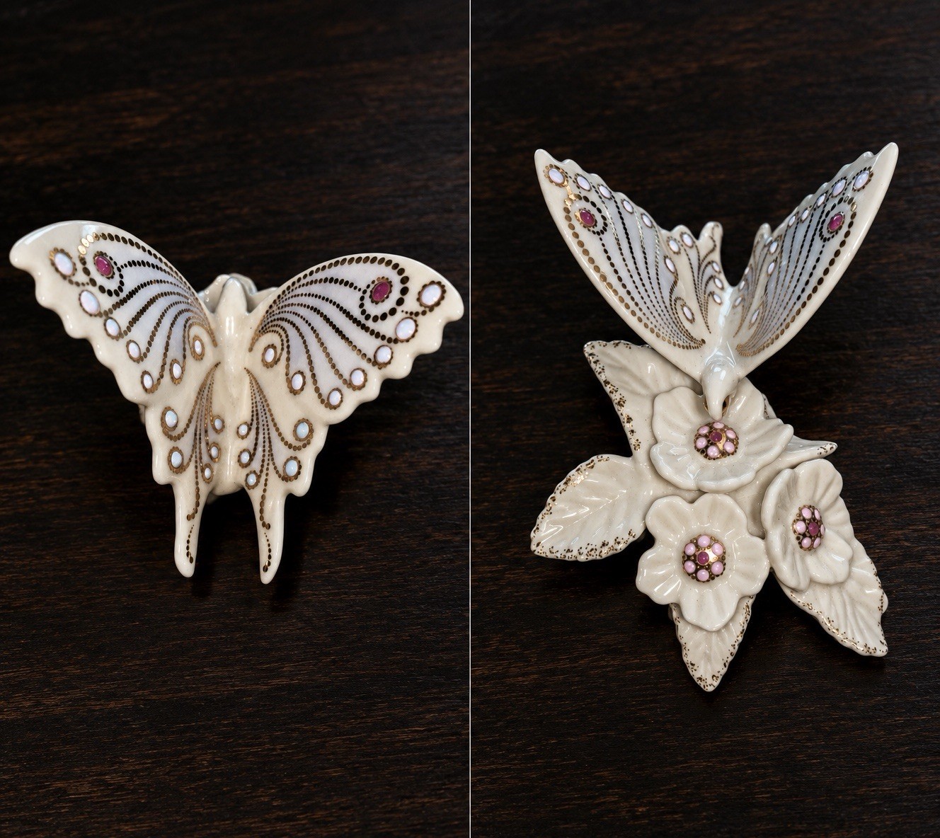 Lenox Secret Garden Butterfly Porcelain Figure Whisper of Spring Rare Collectibl