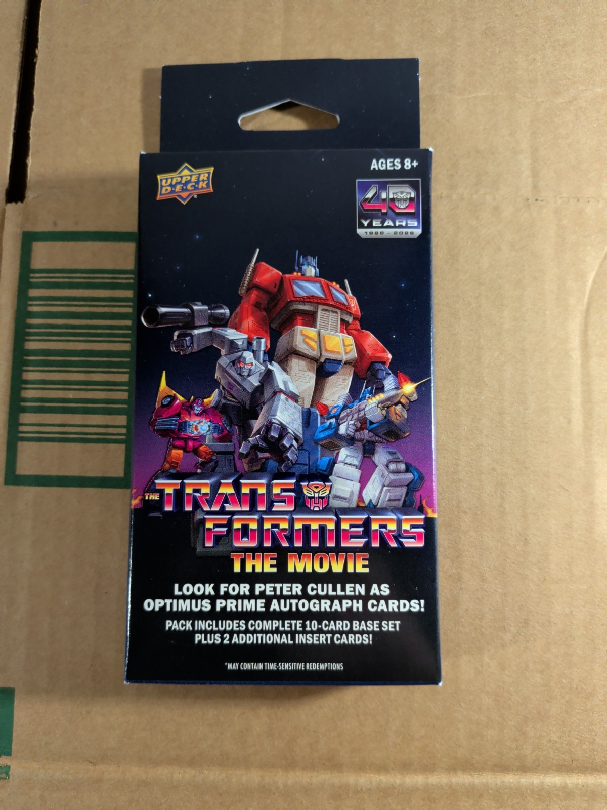 2026 Upper Deck Transformers The Movie Special Edition Hanger Box New Sealed 2026 Upper Deck Transformers The Movie Special Edition Hanger Box New Sealed