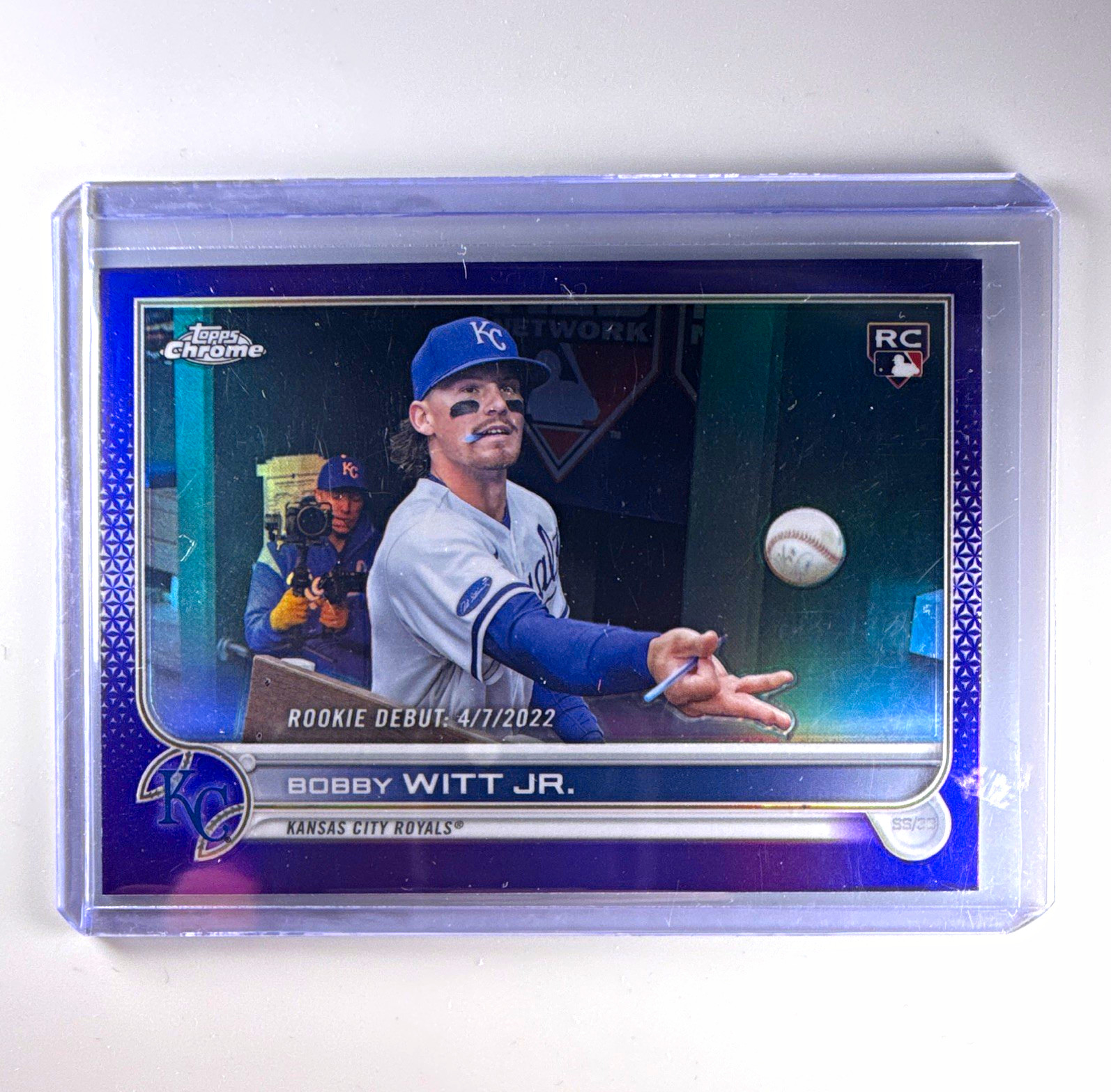 Topps 2022 Chrome Update Bobby Witt Jr. Rookie Debut RC #USC176 Purple Refractor