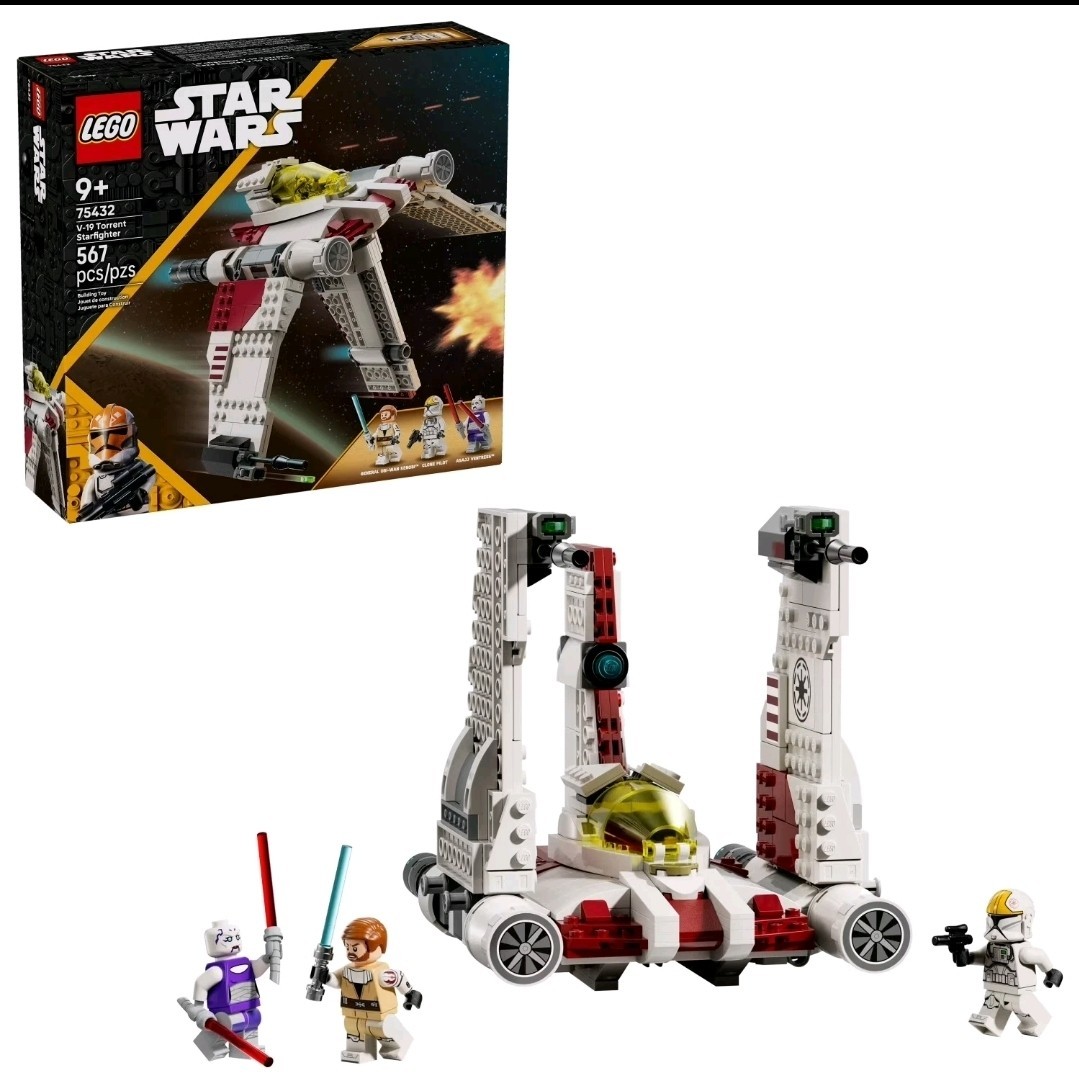 LEGO Star Wars V-19 Torrent Starfighter Building Set 75432, Ages 9+