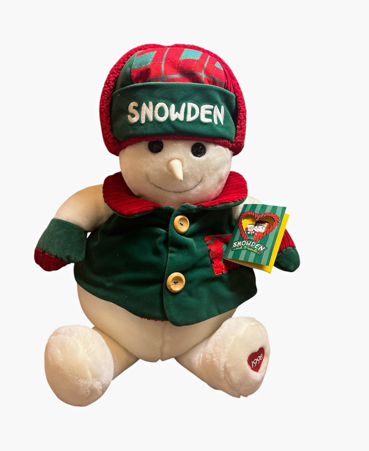 Vintage 1998 Snowden & Friends Snowman Plush 24” Target Christmas w/ Tag RARE