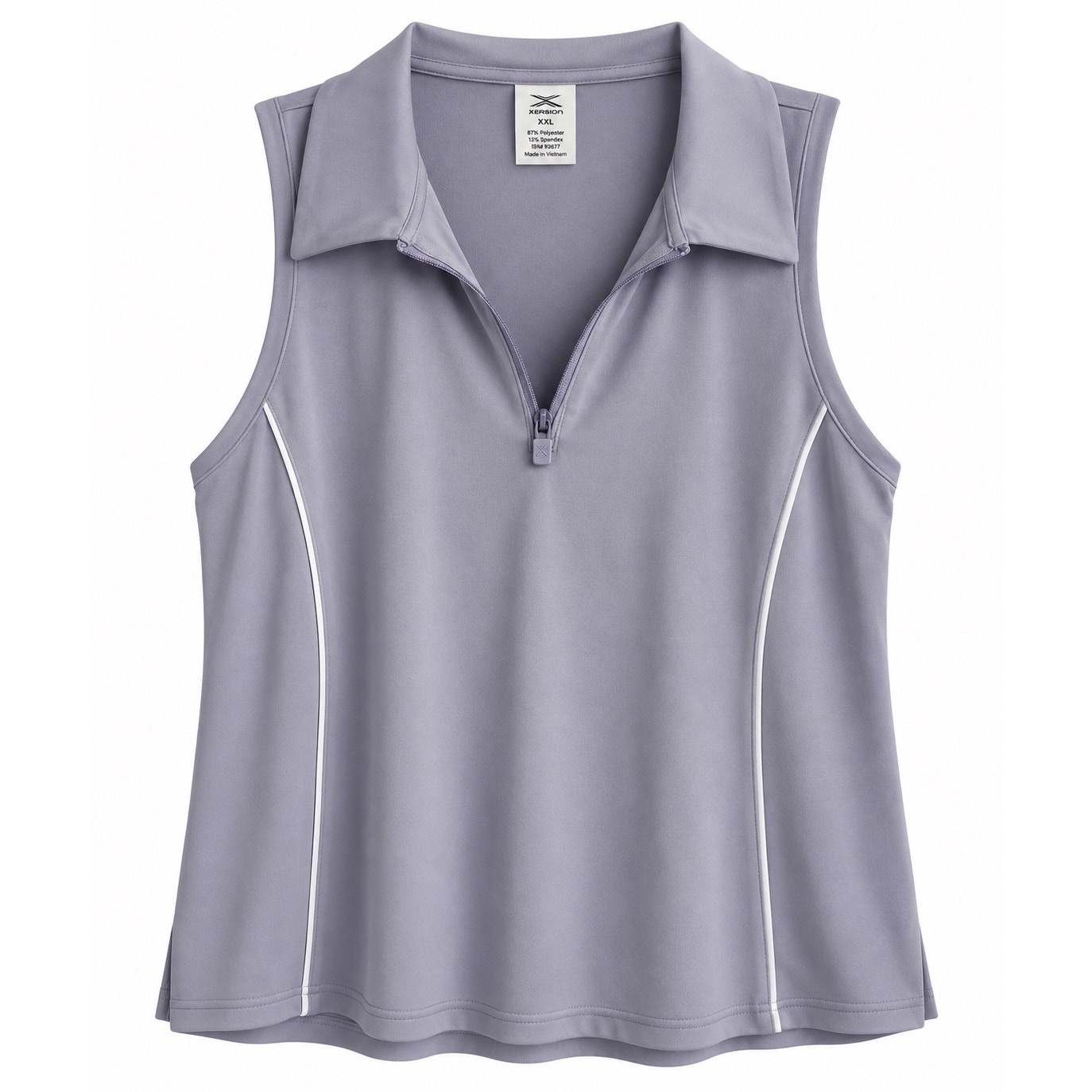 Xersion EverUltra-Lite XXL Lavender Quarter Zip Sleeveless Athletic Top NWT