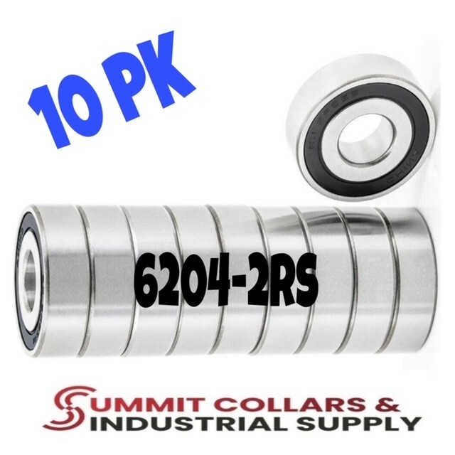 (10) 6204 2RS PREMIUM RUBBER SEALED BEARING 20X47X14MM (10) 6204 2RS PREMIUM RUBBER SEALED BEARING 20X47X14MM