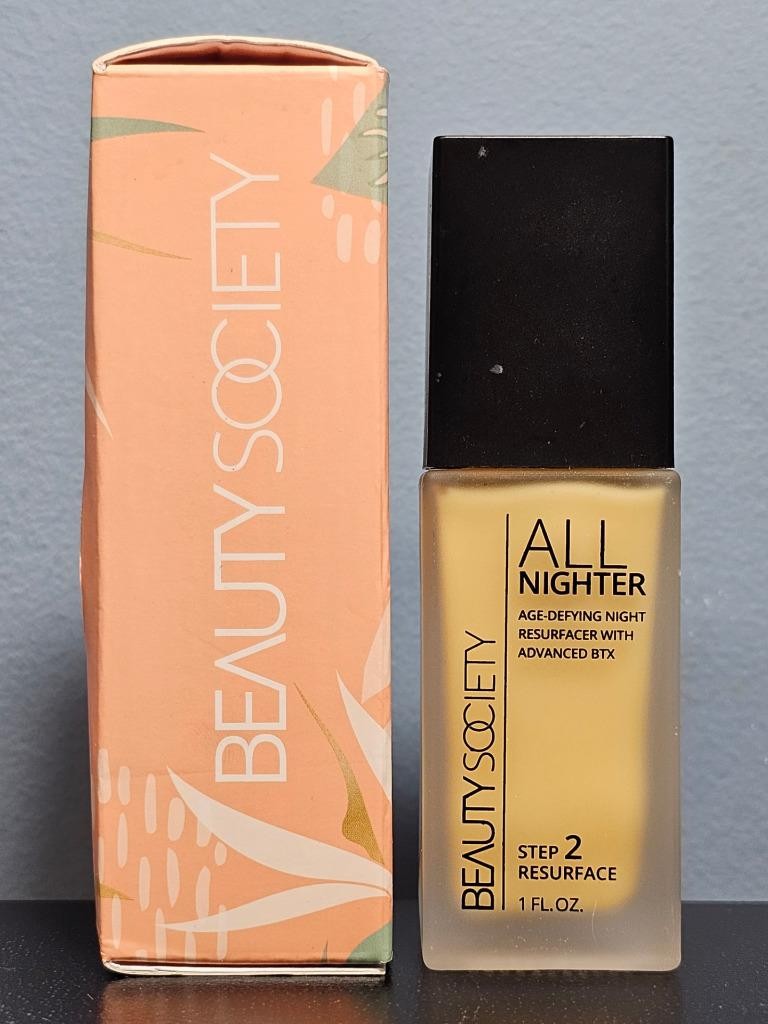 Beauty Society All Nighter Age-Defying Night Resurfacer w/ BTX 1 oz New in Box