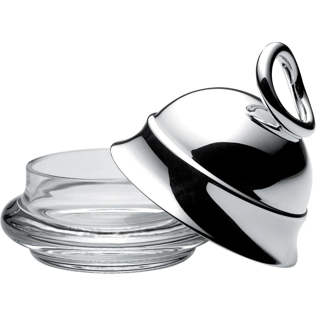 Vertigo by Christofle Silverplate Personal lidded Butter Dish New in Box Retail Vertigo by Christofle Silverplate Personal lidded Butter Dish New in Box Retail
