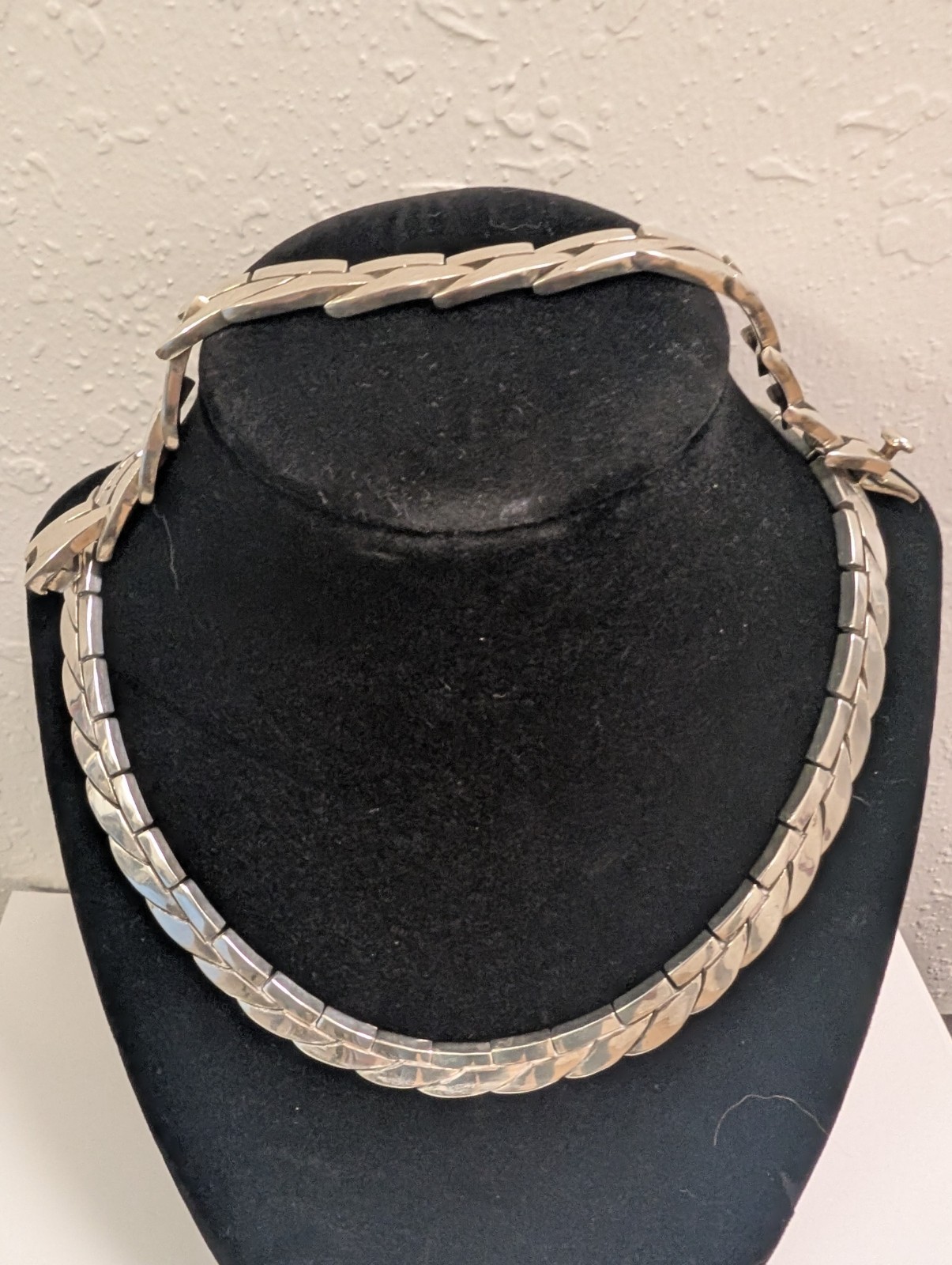 Vintage Taxco Sterling Silver Necklace & Bracelet Set 163g