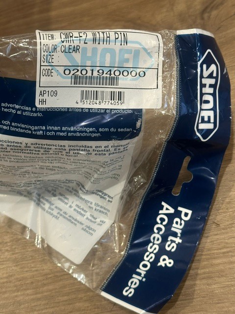 Shoei CWR-F2R Shield Clear-new in package