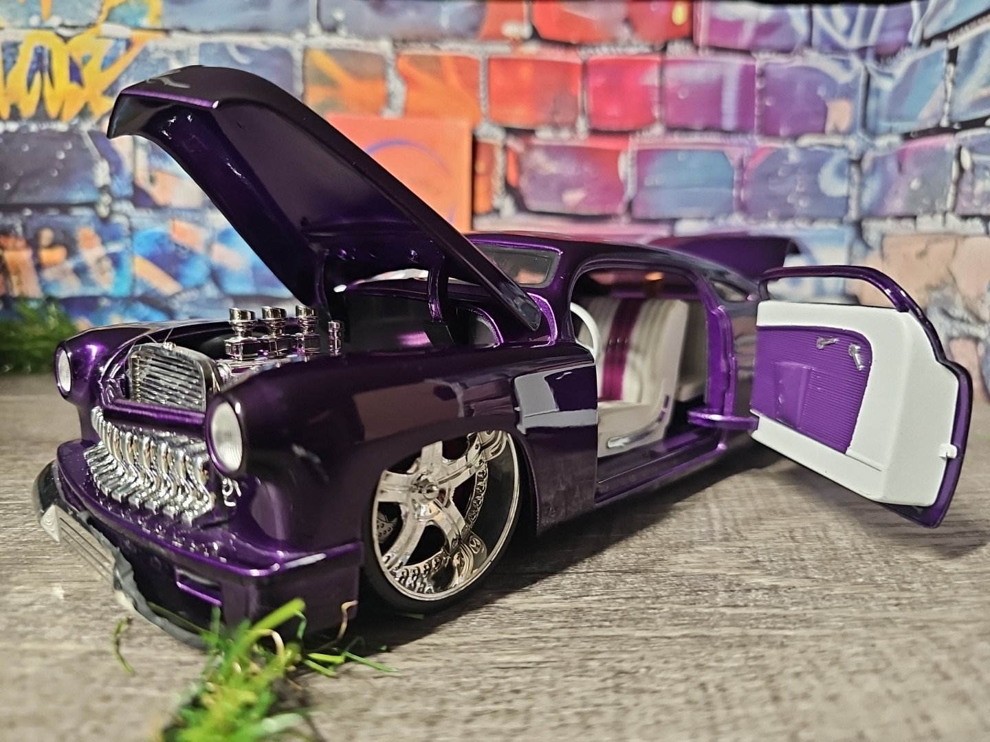 HTF Vntg 2004 Jada DUB City Oldskool 1951 Mercury Coupe Purple 1:18 NO BOX
