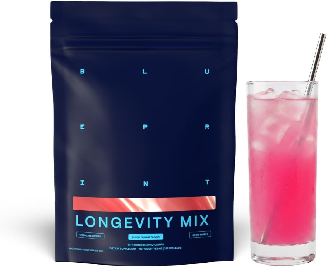 Blueprint Bryan Johnson Longevity Mix – Blood Orange, 30 Servings