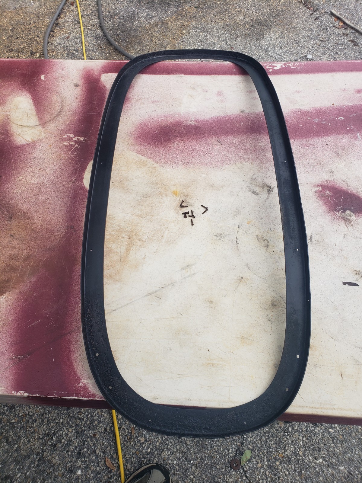 1963-1975VW BEETLE Convertible Top Rear Window Steel Frame Genuine OEM 1963-1975VW BEETLE Convertible Top Rear Window Steel Frame Genuine OEM
