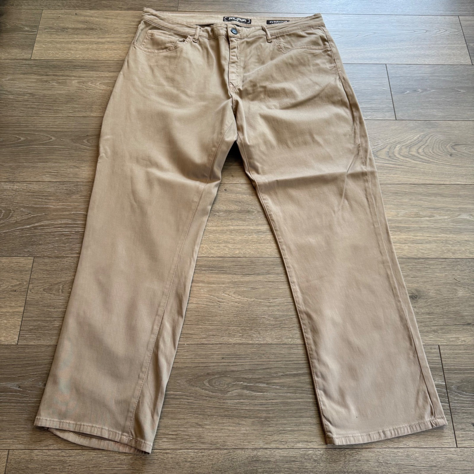 Jack of Spades High Roller Khaki Tan Straight Leg Comfort Fit Pants 42x30