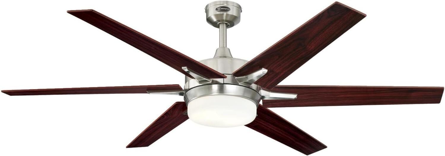 Westinghouse Cayuga 60-inch Ceiling Fan with LED 60-Inch, Brushed Nickel 
