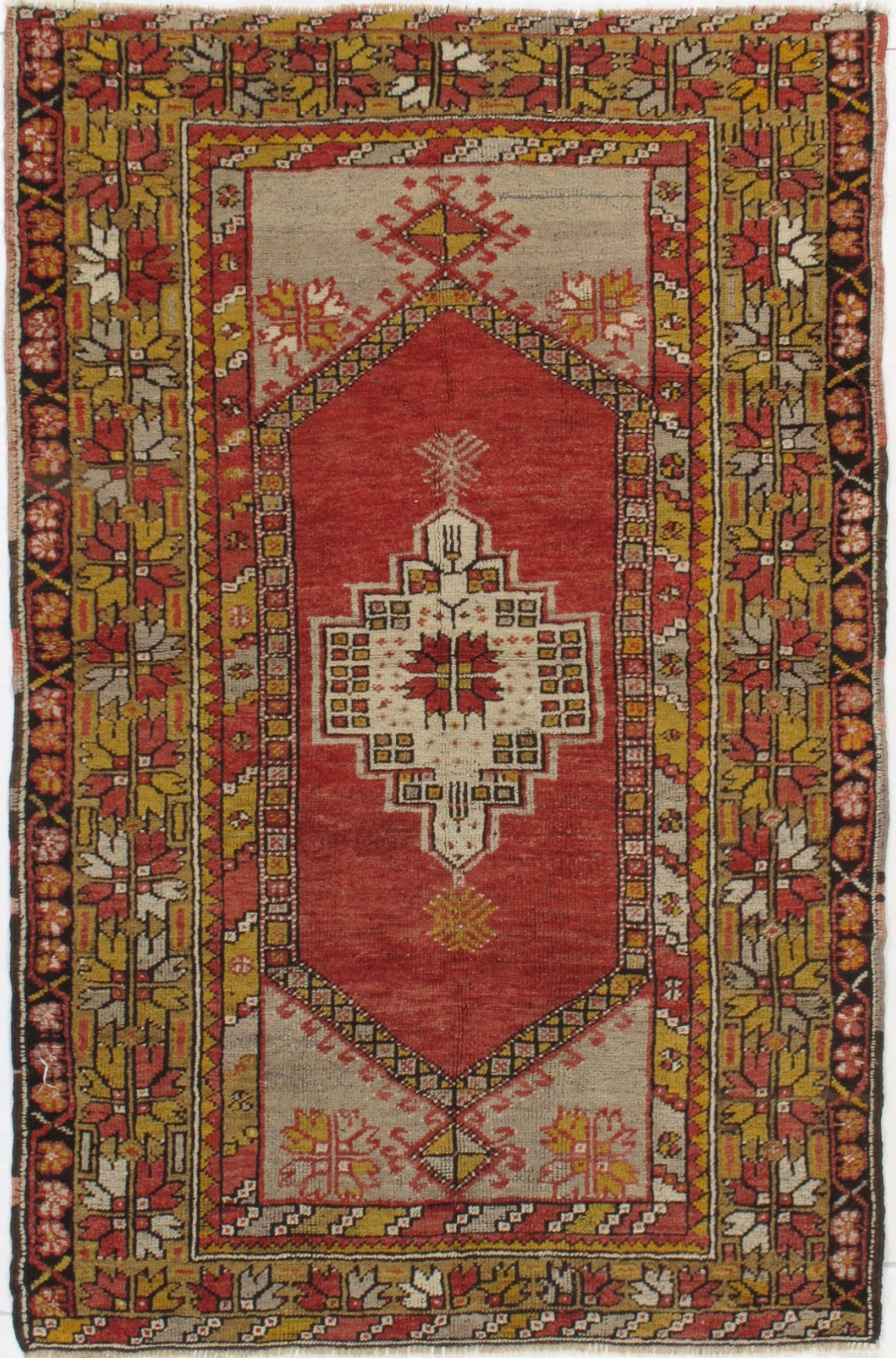 Vintage Turkish Oushak Rug 3\'5 X 5\'1 E22940 Vintage Turkish Oushak Rug 3\'5 X 5\'1 E22940