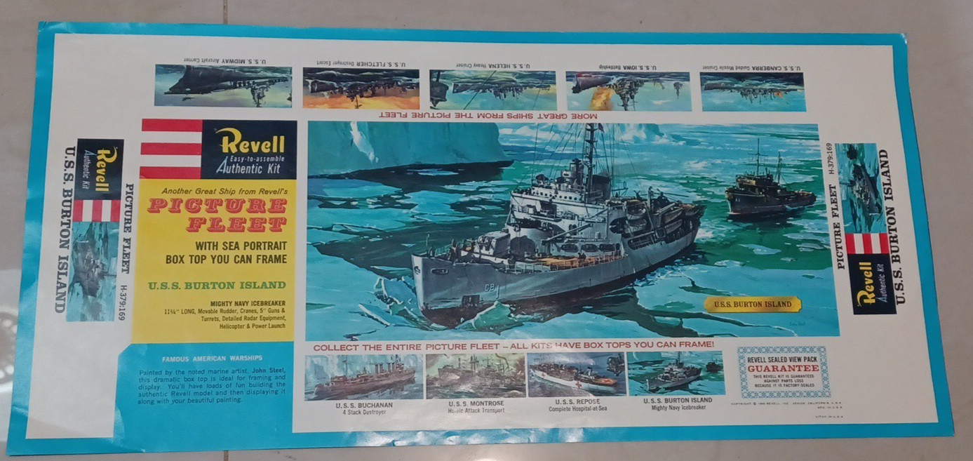 ORG 1960 USS Burton Island Revell Model Box Cover Art 10\