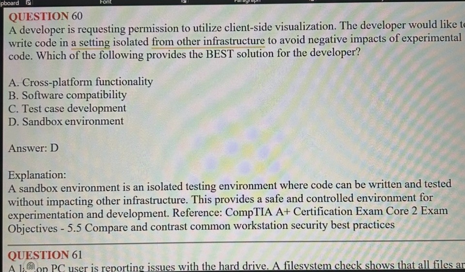 CompTIA A+ Certification Exam: Study   