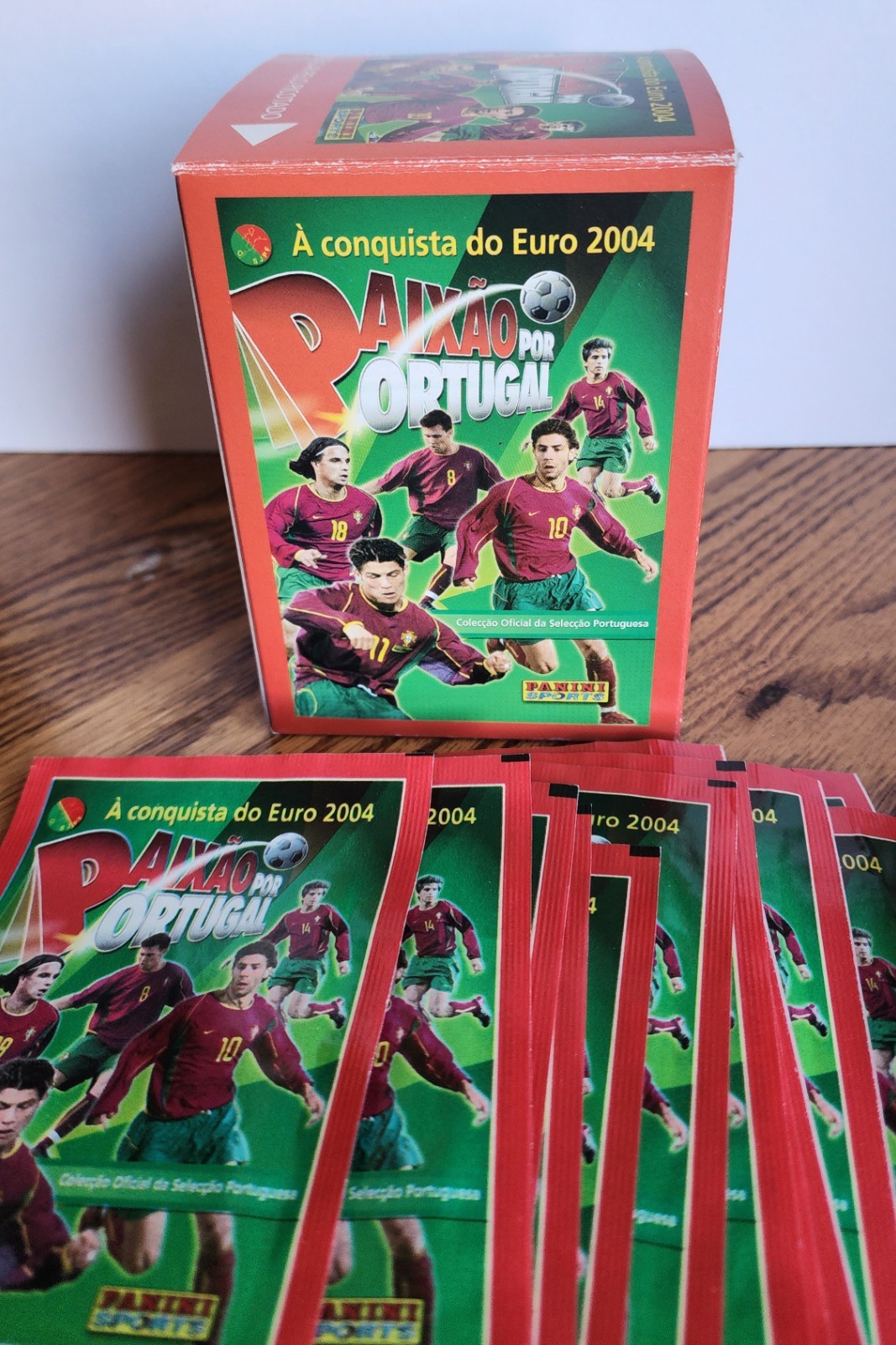 2004 PANINI PAIXAO POR PORTUGAL ORIGINAL EMPTY BOX & PACKS - CRISTIANO RONALDO