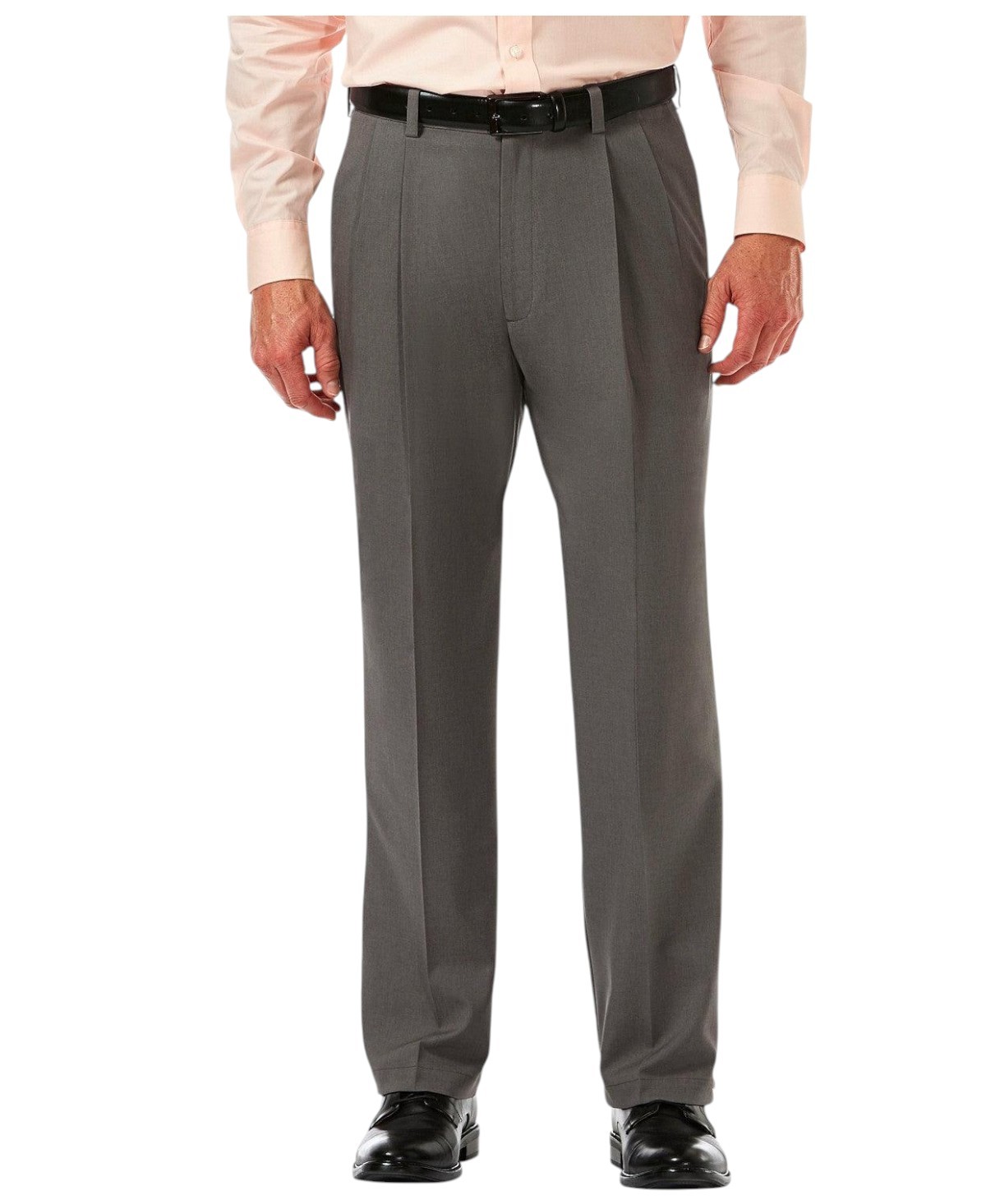 Haggar Mens Classic fit Dress Pants 42 / 32 Gray Solid