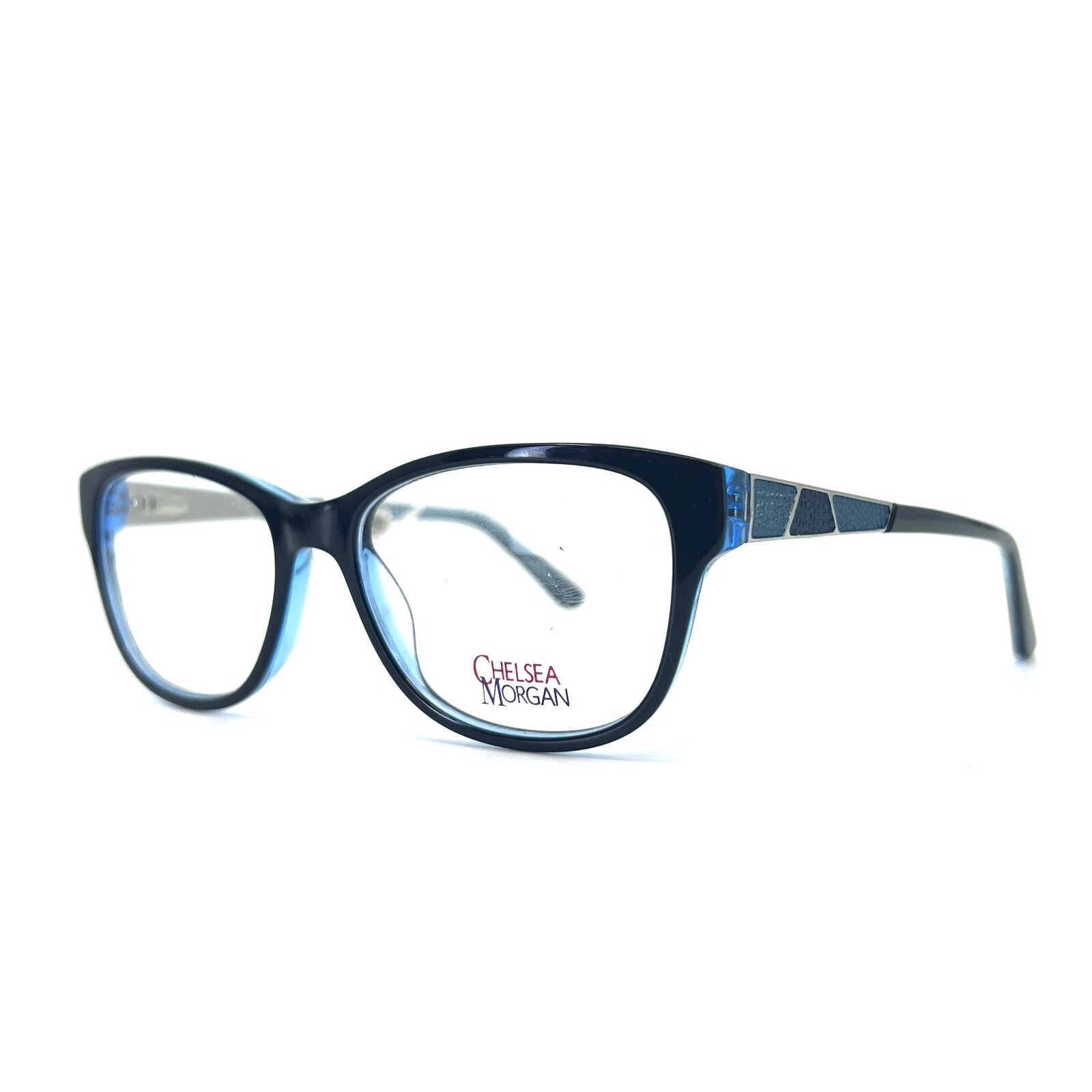 Chelsea Morgan CM7004 NAVY Womens Blue Full Rim Eyeglasses 52-17-135 Chelsea Morgan CM7004 NAVY Womens Blue Full Rim Eyeglasses 52-17-135