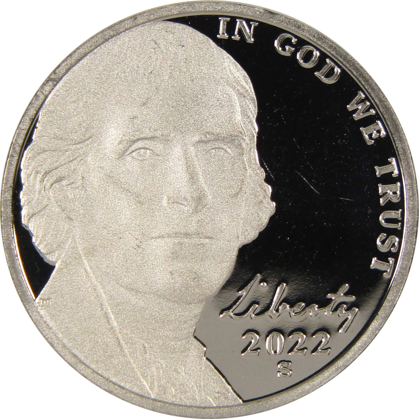2022 S Jefferson Nickel Proof 5c Coin Collectible