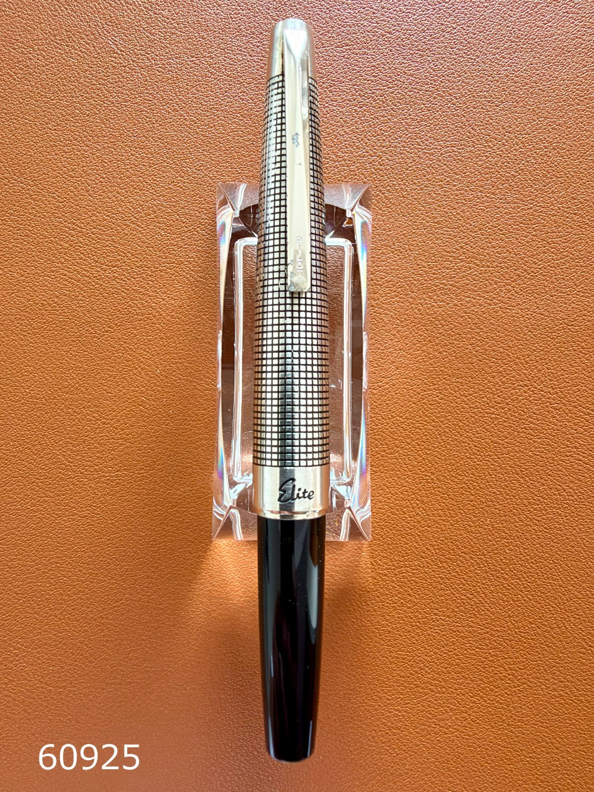 PILOT Elite Fountain Pen Sterling Silver 18K-750WG Nib-Fine H1272 Vintage 1971