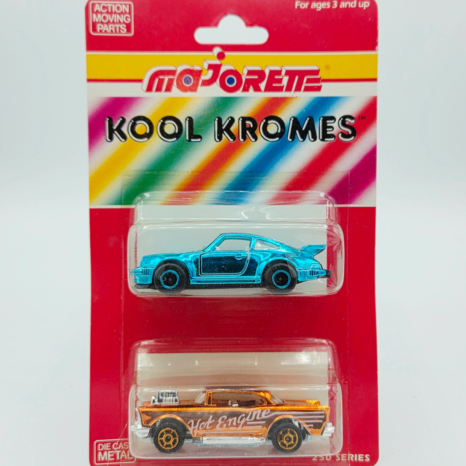 Majorette Porsche 911 #209 / '57 Chevy Bel Air #223 (1990 Kool Kromes - 200