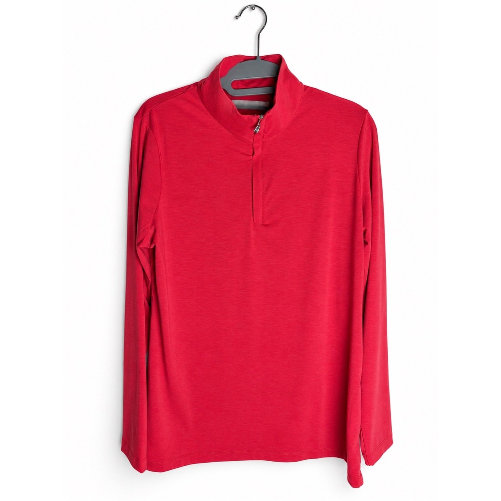 Peter Millar Red Quarter Zip Pullover Size Large Golf Performance Top