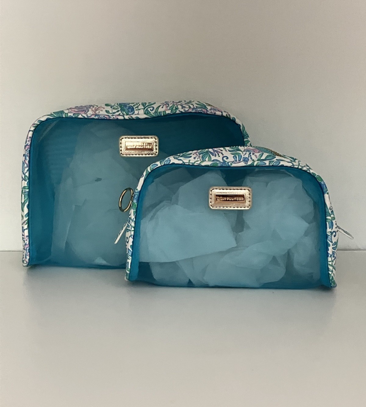 NWT Lilly Pulitzer Dressy Zipper Pouch, Travel Cosmetic Case Set ( Just a Pinch)